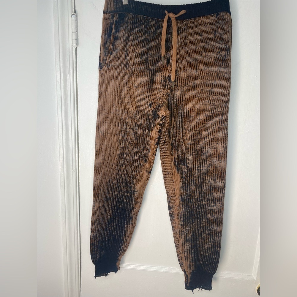 SER O YA NWT Men's Brown Jason Jogger Cognac Dye Effect Pants Large
